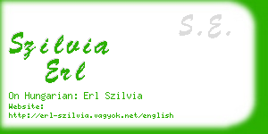 szilvia erl business card